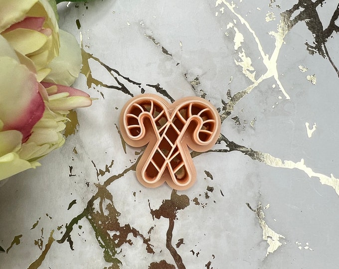Christmas candy twin polymer clay cutters / earrings cutters