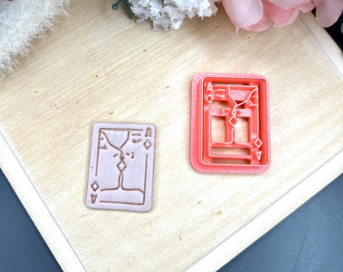 Card Kissing Lovers Polymer Clay Cutters - Valentine's Earrings - Handmade Jewellery
