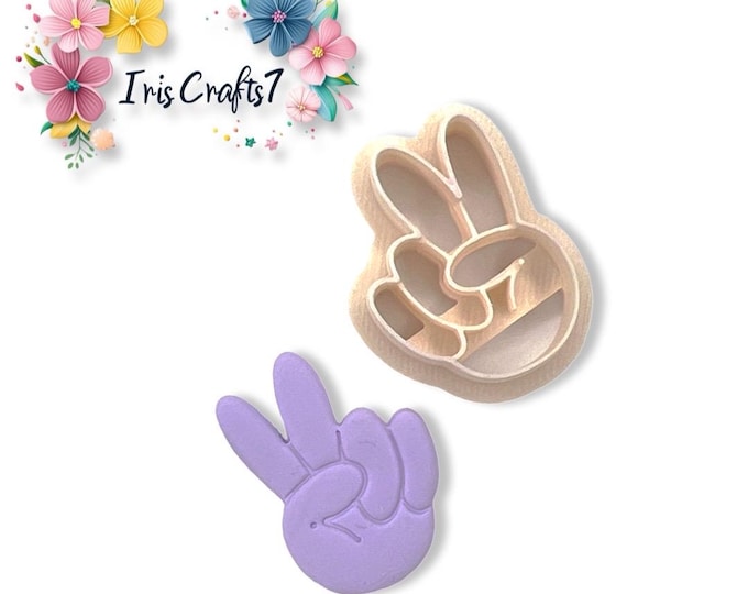 Peace Sign Polymer Clay Cutter for Handmade Earrings