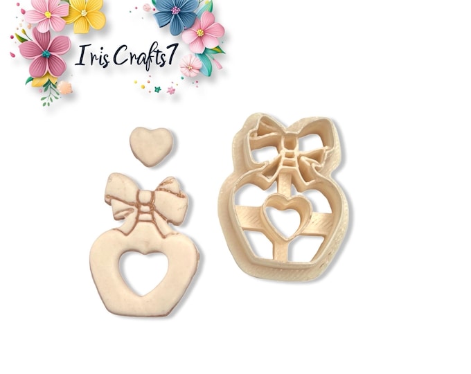 Heart Cut Bottle Polymer Clay Cutter for Earrings Jewelry Tool
