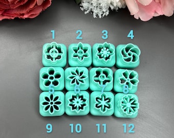 Clay Cutters Mini Flowers 1_ Floral Stud Pack_ Polymer clay cutters_ Handmade Earrings