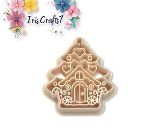 Gingerbread House 3 Polymer Clay Cutter for Jewellery & Earring Making