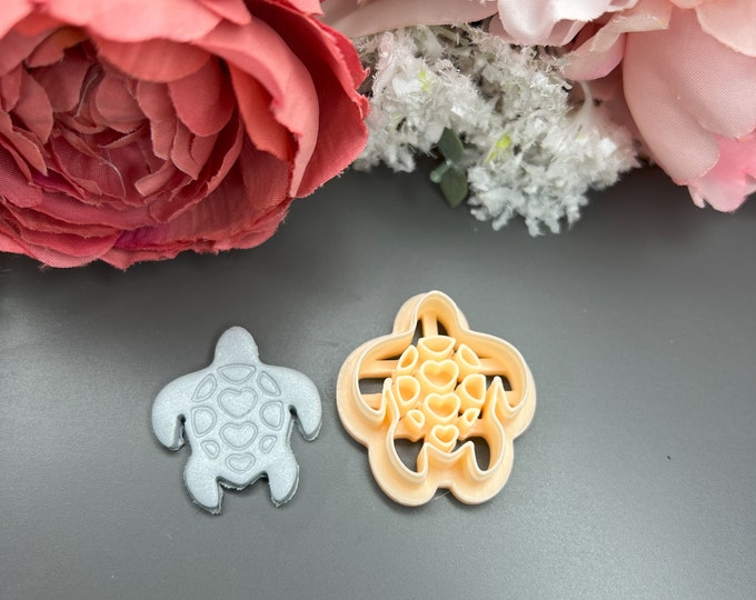 Turtle 6 Clay Cutter_ Earring Making_ Ceramic tools_ Polymer clay cutters_ Metal Clay