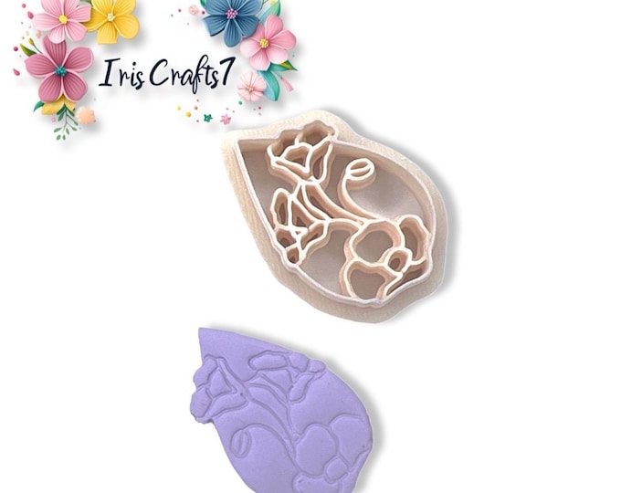 Boho Flower 28 Polymer Clay Cutter for Earring Making