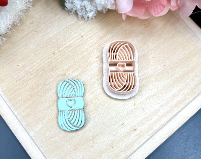 Heart Yarn Polymer Clay Cutter - Ceramic tools - Handmade Earrings