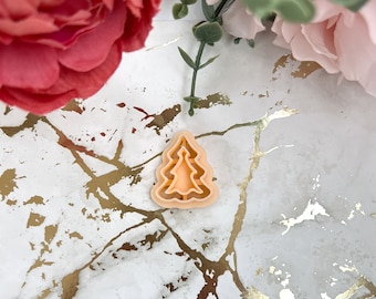 Polymer Clay cutters Tree outline 2 for Christmas Earrings and Jewellery Making