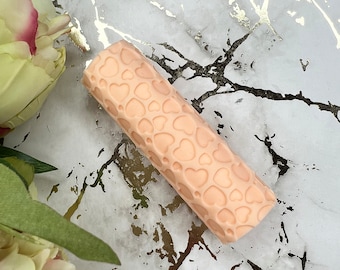 Polymer clay texture roller 40 hearts