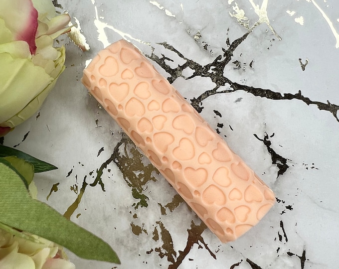 Polymer clay texture roller 40 hearts