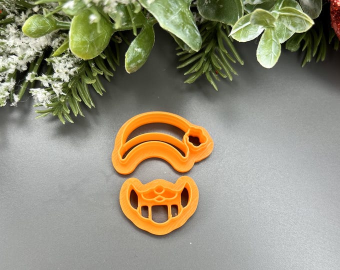 Santa Head 3 Polymer Clay Cutter - Christmas Craft Tool - Holiday Jewelry Making