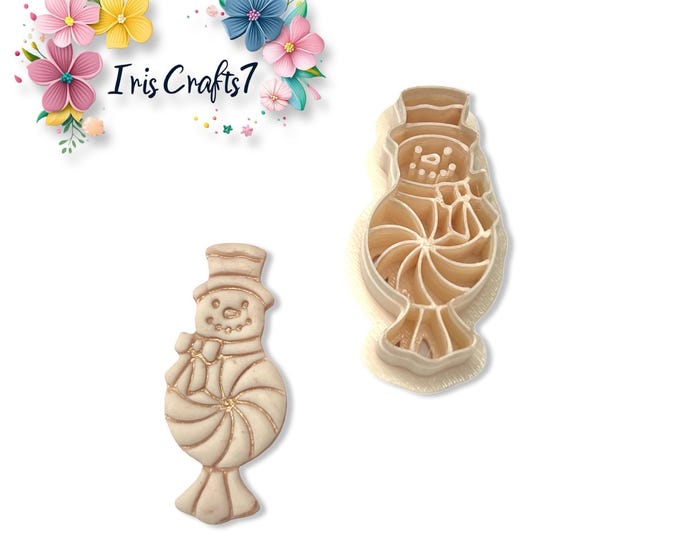 Candy Snowman Polymer Clay Cutter for Christmas Earring Making, Craft Tools