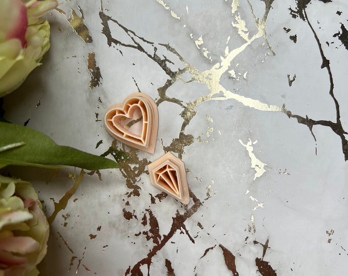Valentine combo 2 polymer clay cutter
