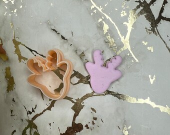 Deer 4 polymer clay cutters / christmas cutters