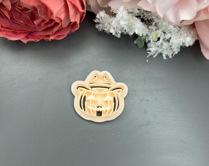 Cowboy Pumpkin 2 Polymer Clay Cutters_ Halloween Earrings_ Ceramic Tools_ Handmade Jewellery