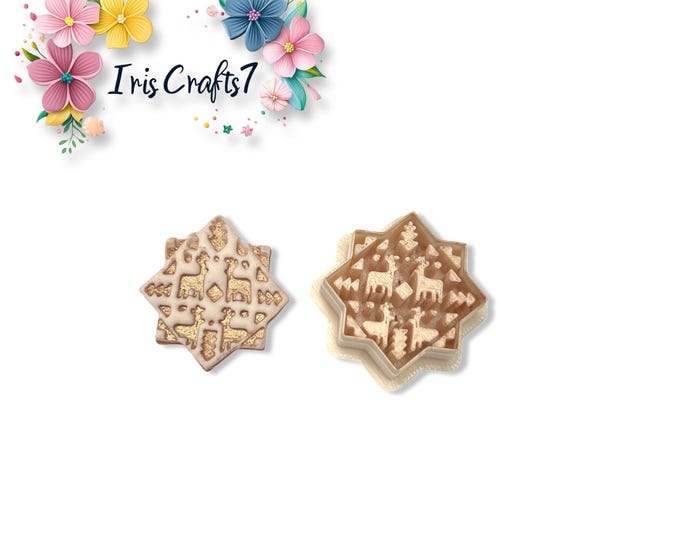 Christmas Medalion Polymer Clay Cutter for Handmade Earring & Jewellery Making