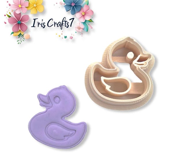 Rubber Duck 2 Polymer Clay Cutter - Earrings Making