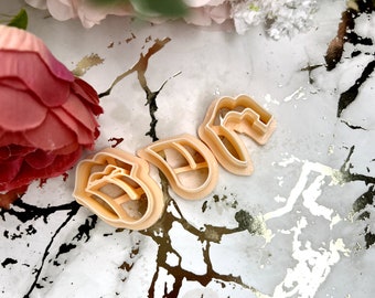 Clay Cutters Tongue Out Polymer Clay Tools for Valentine Earrings, Silver Clay Cutters, DIY Craft Supplies