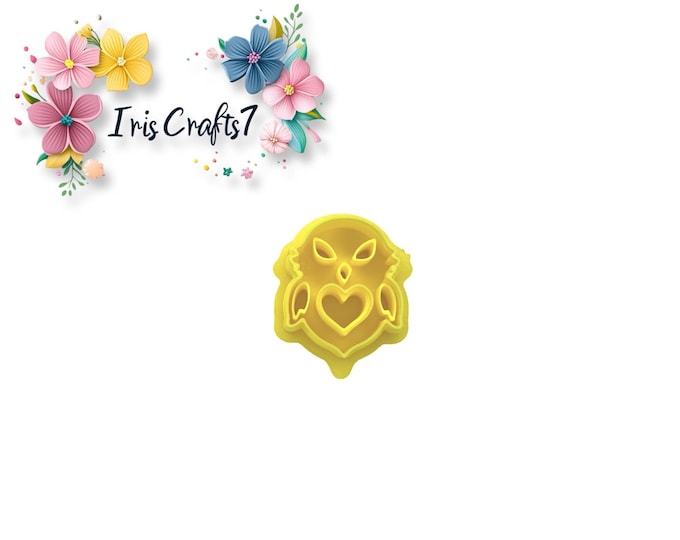 Owl 9 Polymer Clay Cutter - Silver Clay -  Ceramic Tools