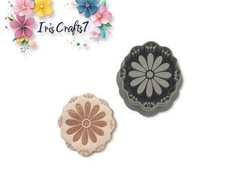 Floral Medallion Polymer Clay Cutter Round Earrings Tool