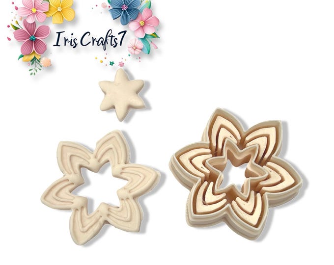 Flower no.57 Polymer Clay Cutter for Handmade Earring Making, Jewellery & Craft Tools