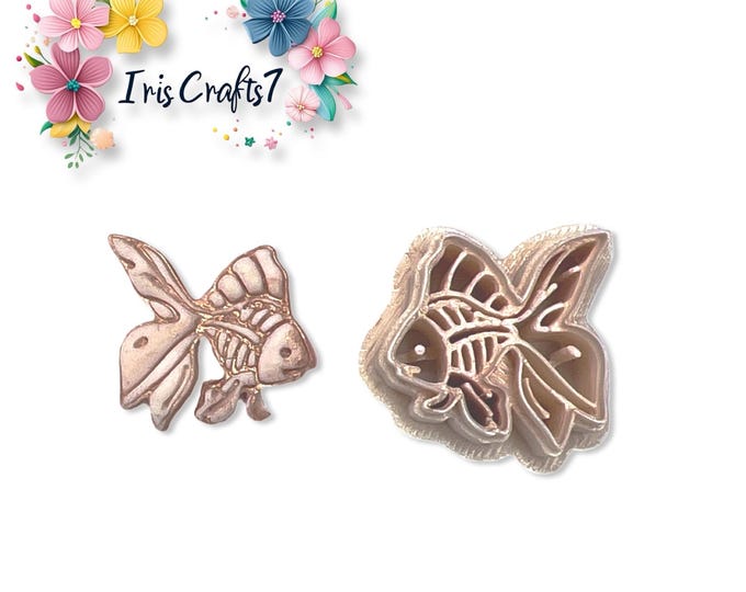 Skeleton Fish Polymer Clay Cutter – Halloween Earring Tool – Spooky Cookie Cutter – DIY Craft Supplies