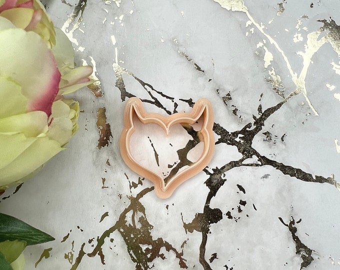 Devil Heart 2 polymer clay cutter / earrings cutter