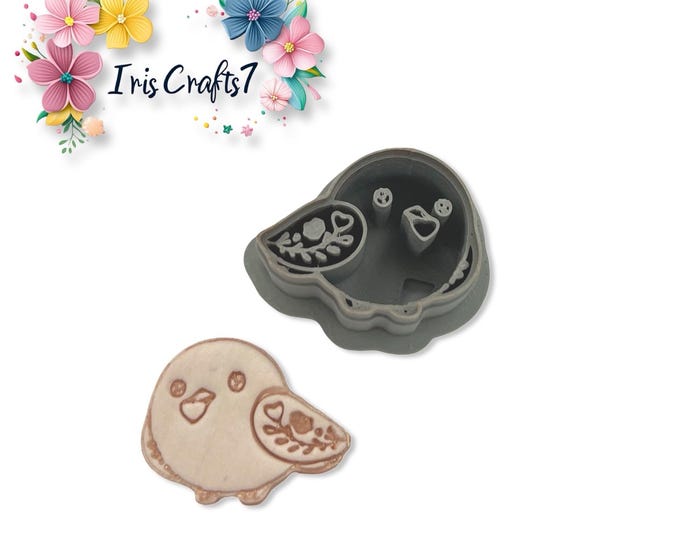 Valentine Folk Art Bird Polymer Clay Cutter Earrings Tool
