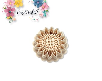 Polymer Clay Cutters Sunflower 3 – Floral Tools for Earrings, Jewellery Making