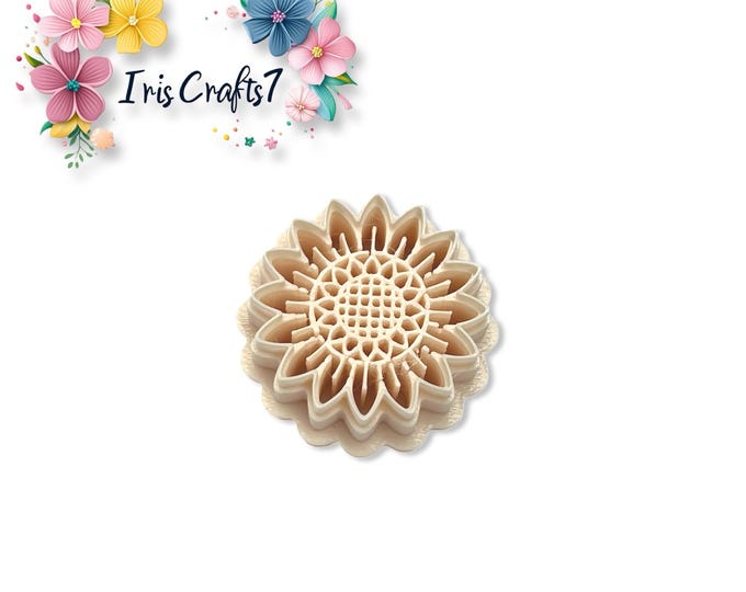 Polymer Clay Cutters Sunflower 3 – Floral Tools for Earrings, Jewellery Making