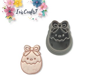 Egg with Bow Polymer Clay Cutter for Easter Earrings