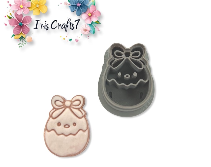 Egg with Bow Polymer Clay Cutter for Easter Earrings