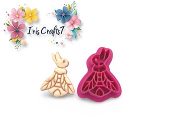 Polymer Clay Cutters Bee Bunny Shape - Handmade Cookie & Jewellery Ceramic Tools for Crafting