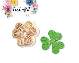 Art Deco Clover 2 Polymer Clay Cutter Earring Jewelry Tool
