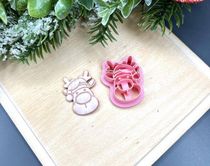 Deer 8 Polymer Clay Cutters - Handmade Earrings - Cookie Cutters - Ceramic Tools