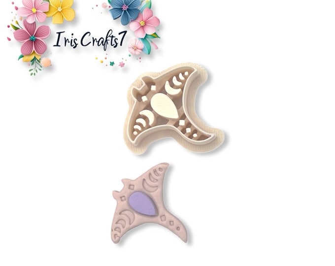 Moon Stingray Polymer Clay Cutters for Earrings - Ceramic Jewelry Making Tools, Precise Craft Supplies for DIY Earrings & Accessories