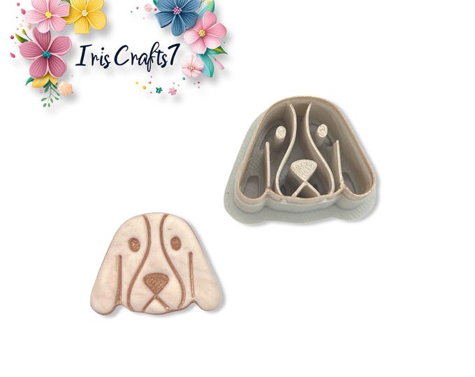 Spaniel Face No 2 Polymer Clay Cutter for Earrings Jewelry Tool