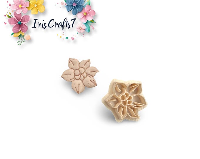Flower 44 Polymer Clay cutter -Ceramic Tools - Earrings Making