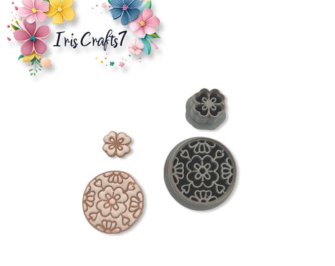 Circle Floral Set Polymer Clay Cutter Earrings Jewelry Tool