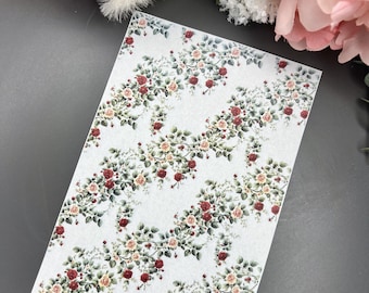 Roses Image Transfer Paper for Polymer Clay Earrings