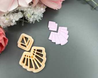 Boho Macrame 3 Polymer Clay Cutters – Unique Shapes for Earrings, Handmade Jewelry Supplies, Clay Craft Tools