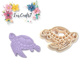 Polymer Clay Cutter Turtle 8 for Earrings - Creative Jewelry Craft Tool & Mold Set