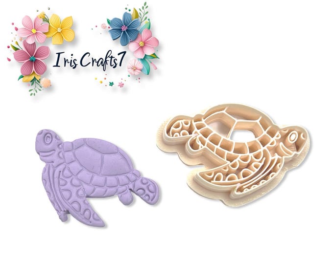 Polymer Clay Cutter Turtle 8 for Earrings - Creative Jewelry Craft Tool & Mold Set