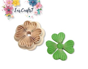 Art Deco Clover 1 Polymer Clay Cutter Earring Jewelry Tool