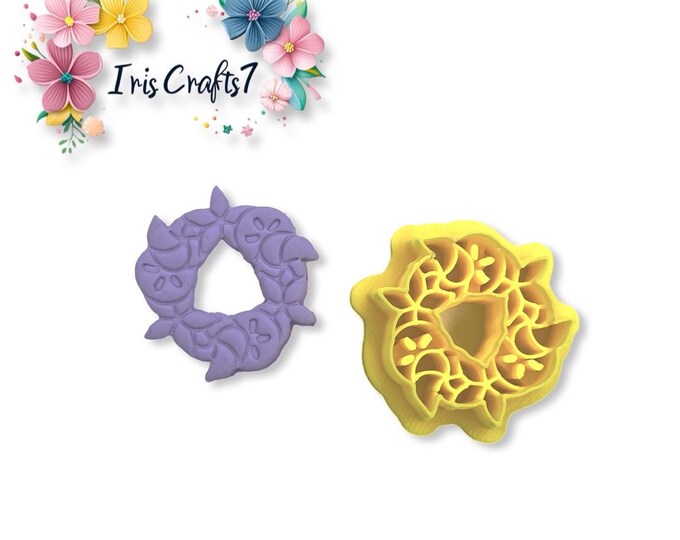 Circle of Seashells 1 Polymer Clay Cutter - Earring Making - Ceramic Tools - Handmade Jewellery
