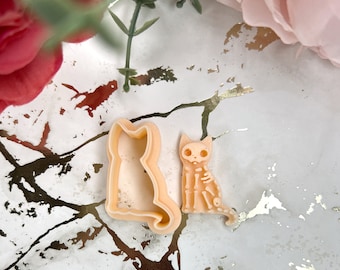 Clay cutters Cat Skeleton| Polymer clay cutters| Halloween cutters| Clay tools