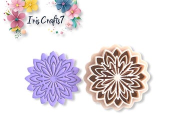 Boho Flower 2 Polymer Clay Cutter_ Ceramic Tools_ Floral Earrings_ Handmade Jewellery_ Clay Cutters