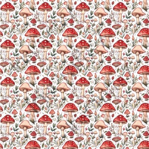 Carta transfer Funghi 2_ Strumenti per argilla_ Creazione di orecchini_ Carta transfer magica_ Carta idrosolubile