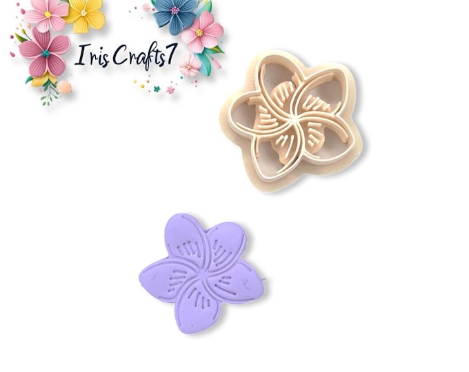 Plumeria Polymer Clay Cutter for DIY Earrings