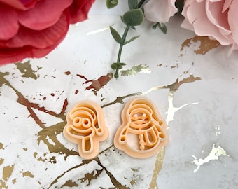 Clay cutters Snowman set| Polymer clay cutter| Christmas earrings| Ceramic tools