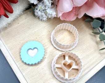 Cookie Heart Polymer Clay Cutter - Valentine's Earrings - Handmade Jewellery