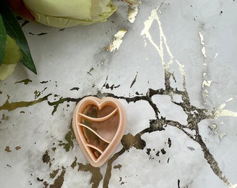 Heart 7 polymer clay cutter / earrings cutter